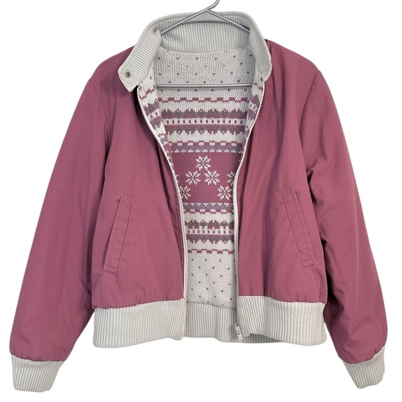 R.O.C. Vintage Fair Isle Reversible Sweater Jacket M - Picture 9 of 11